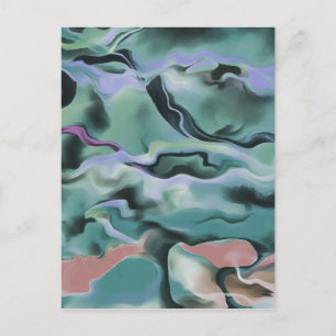 Carte Postale Vagues En Harmonie Acrylique Pour L'Art Abstrait
