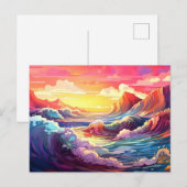 Carte Postale Vagues épiques 3 (Devant / Derrière)