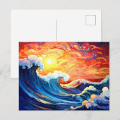 Carte Postale Vagues épiques 4 (Devant / Derrière)