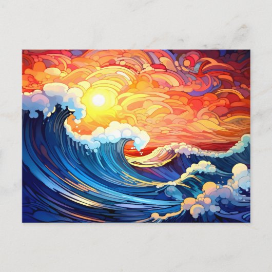 Carte Postale Vagues épiques 4 (Devant)