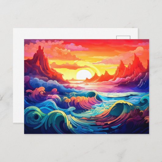 Carte Postale Vagues épiques 5 (Devant / Derrière)