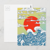 Carte Postale Vagues Japonaises (Devant / Derrière)