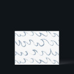 Carte Postale Vagues minimes Abstrait main tiré Motif de mer<br><div class="desc">Des vagues minimalistes des vagues acryliques simples,  des lignes de mer en bleu muet,  un design scandinave. Minimaliste nautique simple scandi dessiné main vagues bleu lina art mer amant motif.</div>