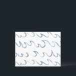 Carte Postale Vagues minimes Abstrait main tiré Motif de mer<br><div class="desc">Des vagues minimalistes des vagues acryliques simples,  des lignes de mer en bleu muet,  un design scandinave. Minimaliste nautique simple scandi dessiné main vagues bleu lina art mer amant motif.</div>