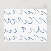 Carte Postale Vagues minimes Abstrait main tiré Motif de mer (Devant)