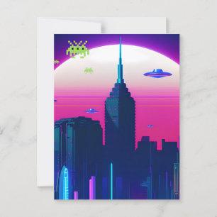 Carte Postale Vagues nocturnes et Vapor Daze