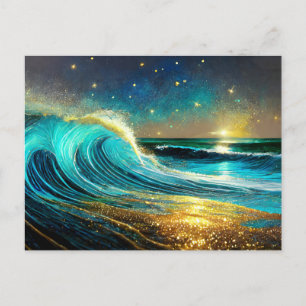 Carte Postale Vagues océaniques clignantes
