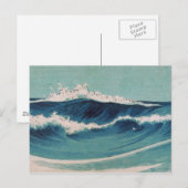 Carte Postale Vagues océaniques - Uehara Konen (Devant / Derrière)