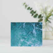 Carte Postale Vagues profondes de l'océan bleu (Debout devant)