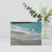 Carte Postale Vagues sur la plage bleu turquoise Océan (Debout devant)