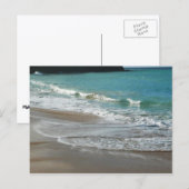 Carte Postale Vagues sur la plage bleu turquoise Océan (Devant / Derrière)