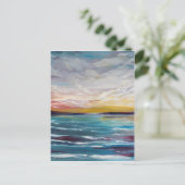 Carte Postale Vagues surréalistes et nuages (Debout devant)