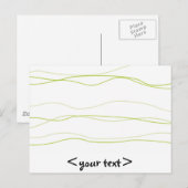 Carte Postale Vagues vert clair et blanc (Devant / Derrière)