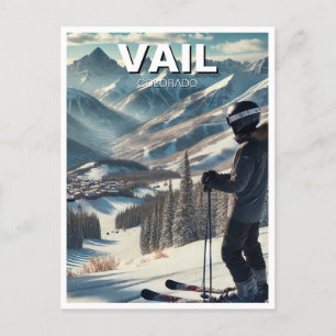 Carte Postale Vail Colorado Ski Snowboard