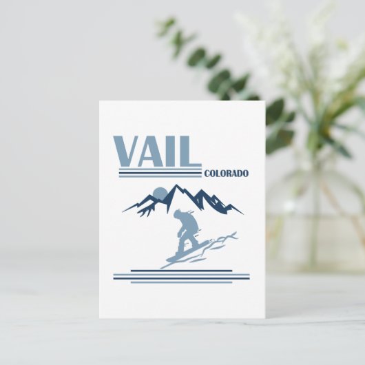 Carte Postale Vail Colorado snowboard (Debout devant)