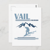 Carte Postale Vail Colorado snowboard (Devant / Derrière)