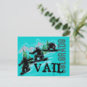 Carte postale Vail Colorado snowboard (Debout devant)