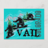 Carte postale Vail Colorado snowboard (Devant)