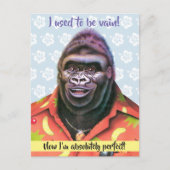 Carte postale Vain Gorilla design. (Devant)
