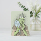 Carte Postale Vain Ogre avec miroir main (Debout devant)