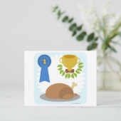 Carte Postale Vainqueur du dîner de poulet (Debout devant)