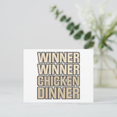 Carte Postale Vainqueur du dîner de poulet (Debout devant)