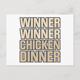 Carte Postale Vainqueur du dîner de poulet