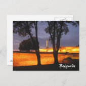 carte postale vainqueur du monument de Belgrade (Devant / Derrière)
