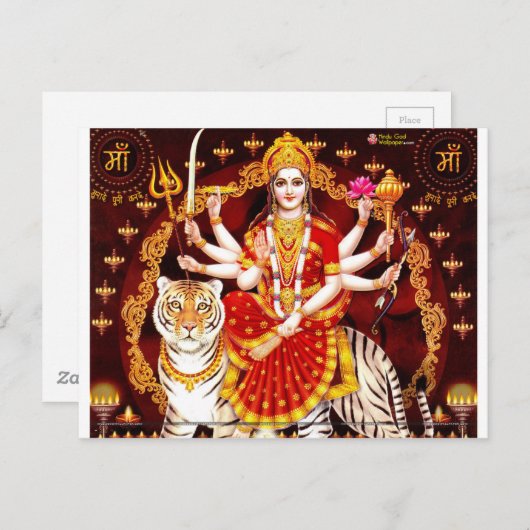 CARTE POSTALE VAISHNO DEVI HINDU GODDESS (Devant / Derrière)