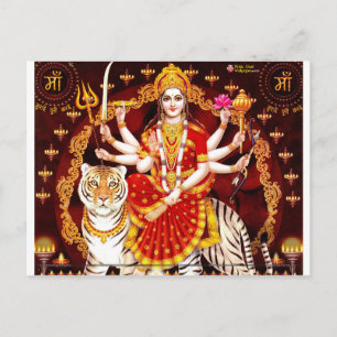 CARTE POSTALE VAISHNO DEVI HINDU GODDESS