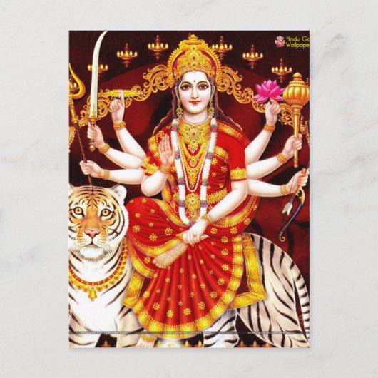 CARTE POSTALE VAISHNO DEVI HINDU GODDESS (Devant)