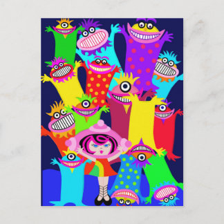 Carte Postale vaisseau Betty et les monstres magiques