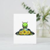 Carte Postale Vaisseau Spatial Alien Floral  (Debout devant)