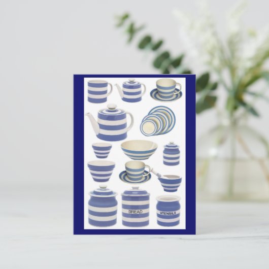 Carte Postale Vaisselle cornique (Debout devant)