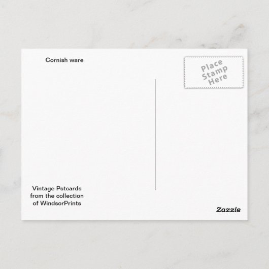 Carte Postale Vaisselle cornique (Dos)