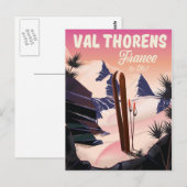 Carte Postale Val Thorens, France poster ski (Devant / Derrière)
