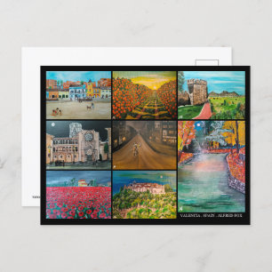 Carte Postale Valence Espagne Collage de tableaux par Alfred Fox