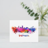 Carte Postale Valence skyline in watercolor (Debout devant)
