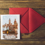 Carte Postale Valencia Espagne Architecture Voyage<br><div class="desc">Belle aquarelle Valencia Espagne illustrant l'architecture unique de la ville espagnole. Ce produit peut être personnalisé. Super idée souvenir et cadeau.</div>