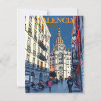 Valencia Espagne Travel Art Vintage