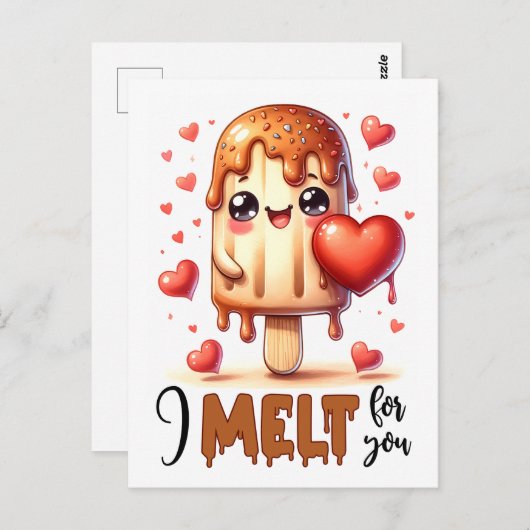 Carte Postale Valentin Je Fonce Pour Vous (Devant / Derrière)