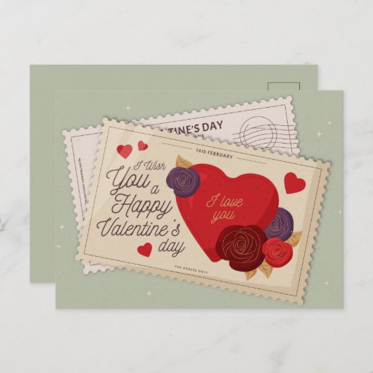 Carte Postale Valentine (Devant / Derrière)