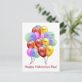 Carte postale Valentine Balloons (Debout devant)