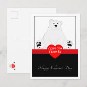 Carte Postale Valentine Bear (Devant / Derrière)