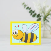 Carte postale Valentine Bee pour enfants, petits-e (Debout devant)