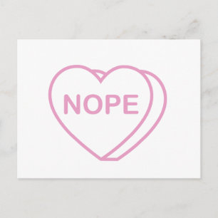 Carte Postale Valentine Candy Heart, Nope