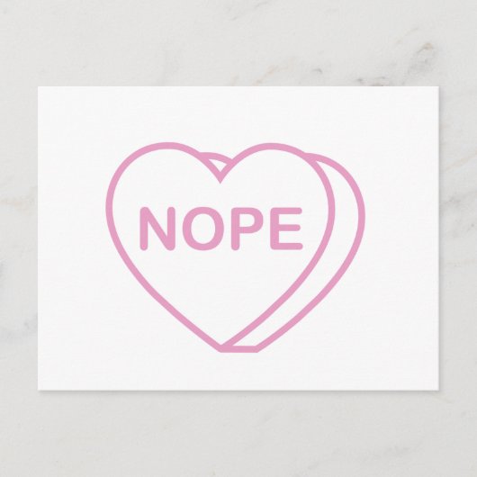 Carte Postale Valentine Candy Heart, Nope (Devant)
