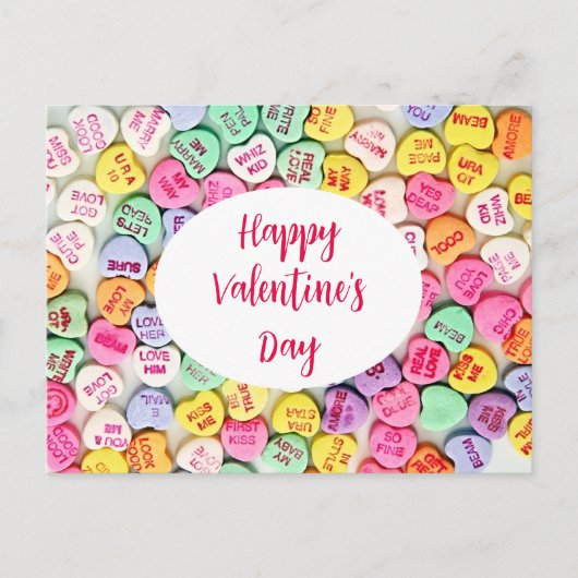 Carte Postale Valentine Candy Hearts Love Quotes (Devant)