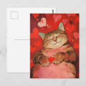 Carte Postale Valentine Cat (Devant / Derrière)