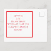 Carte postale Valentine Cat (Dos)